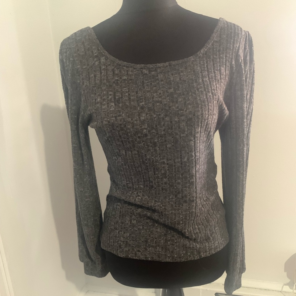 Grey  flowy type sleeve top